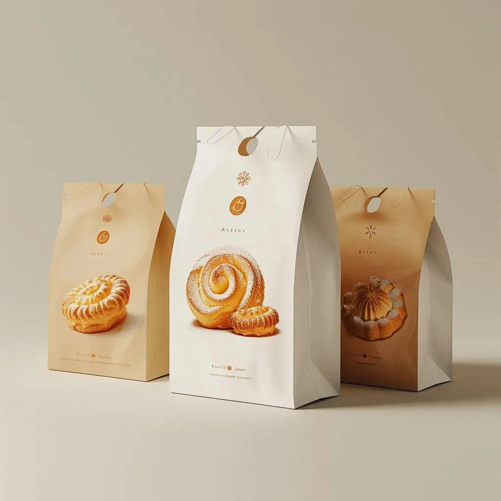 Пищевые пакеты с плоским дном для хлеба